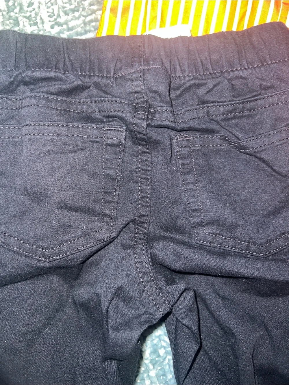 Ralph Lauren Orange & White Striped Button-Down Shirt w/ cat&jack Joggers